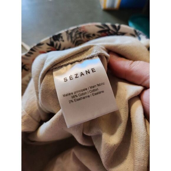 Sezane Gigi floral Canvas Lace Up top sz 34 (US 2) - Picture 4 of 5